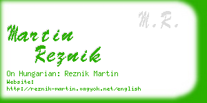 martin reznik business card